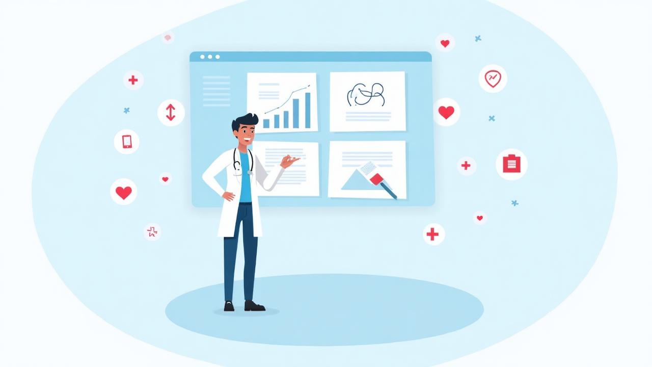 Medical professional with healthcare technology